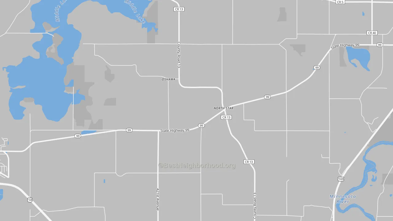 Transit Grade map of Oshawa, MN