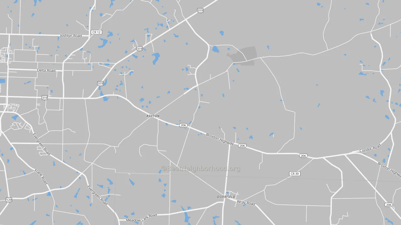 Transit Grade map of Osierfield, GA