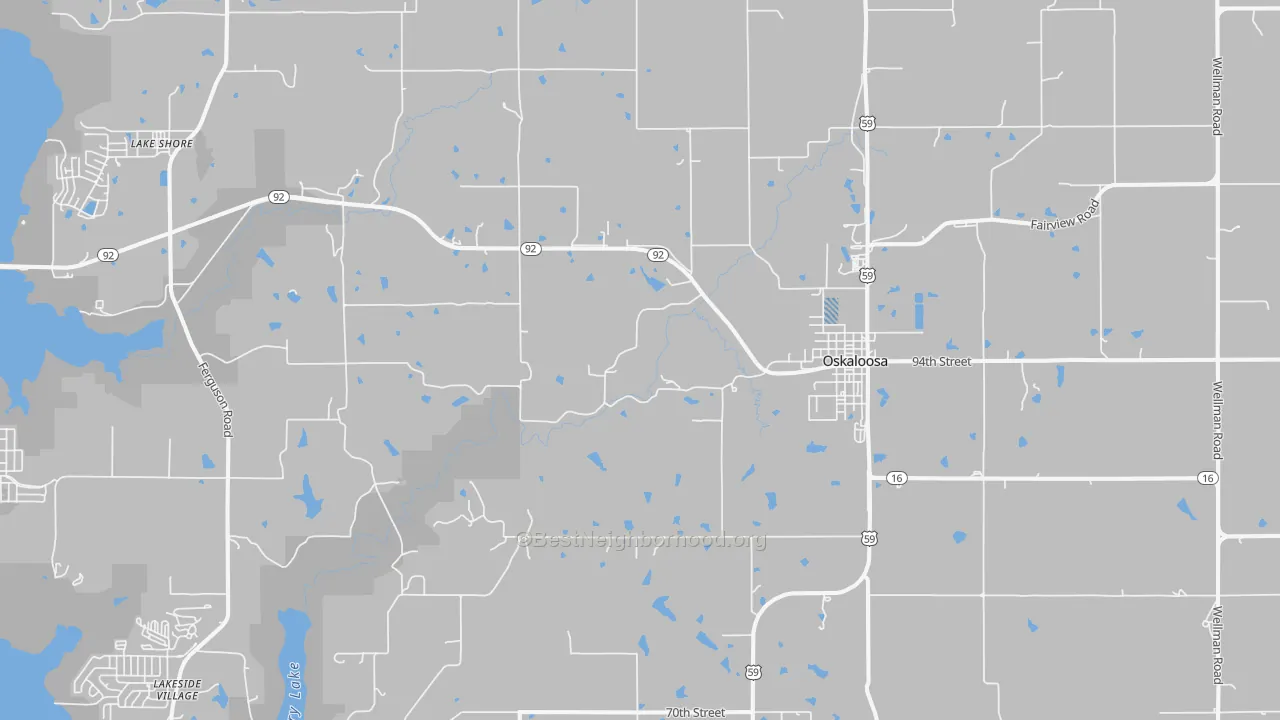 Transit Grade map of Oskaloosa, KS