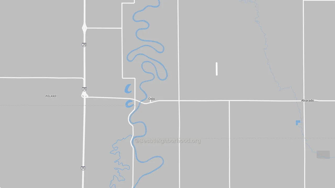 Transit Grade map of Oslo, MN