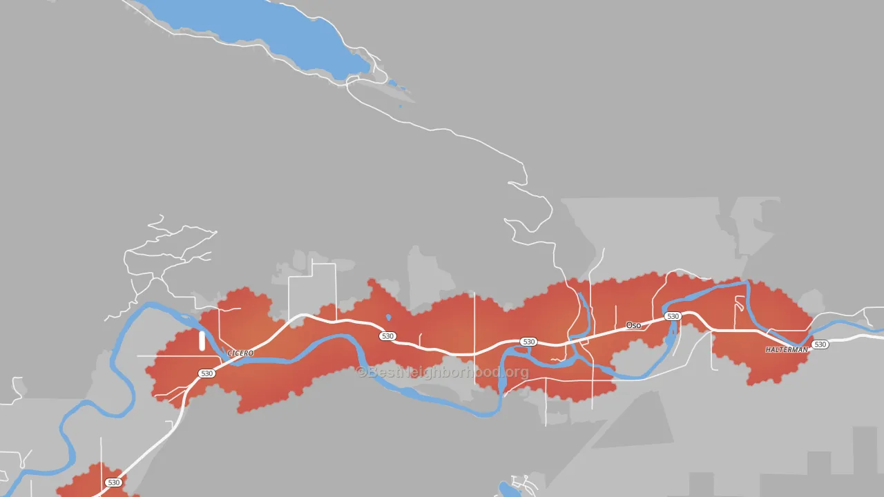 Transit Grade map of Oso, WA