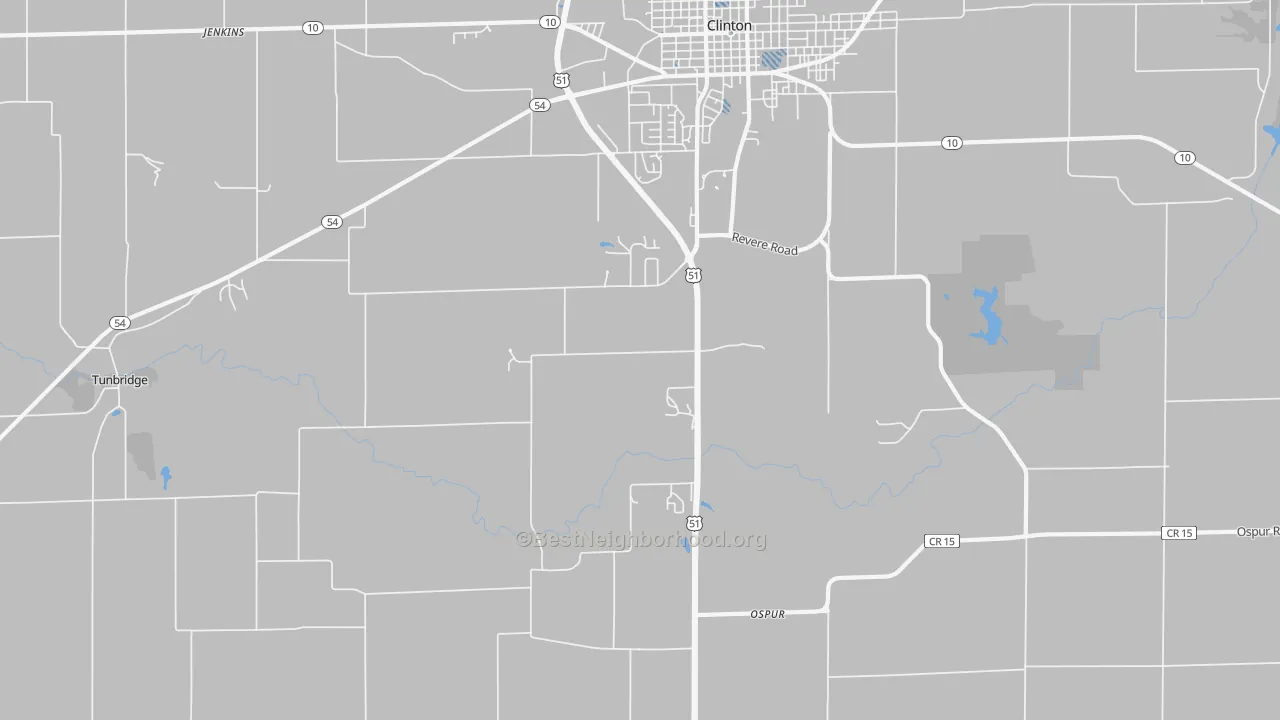 Transit Grade map of Ospur, IL