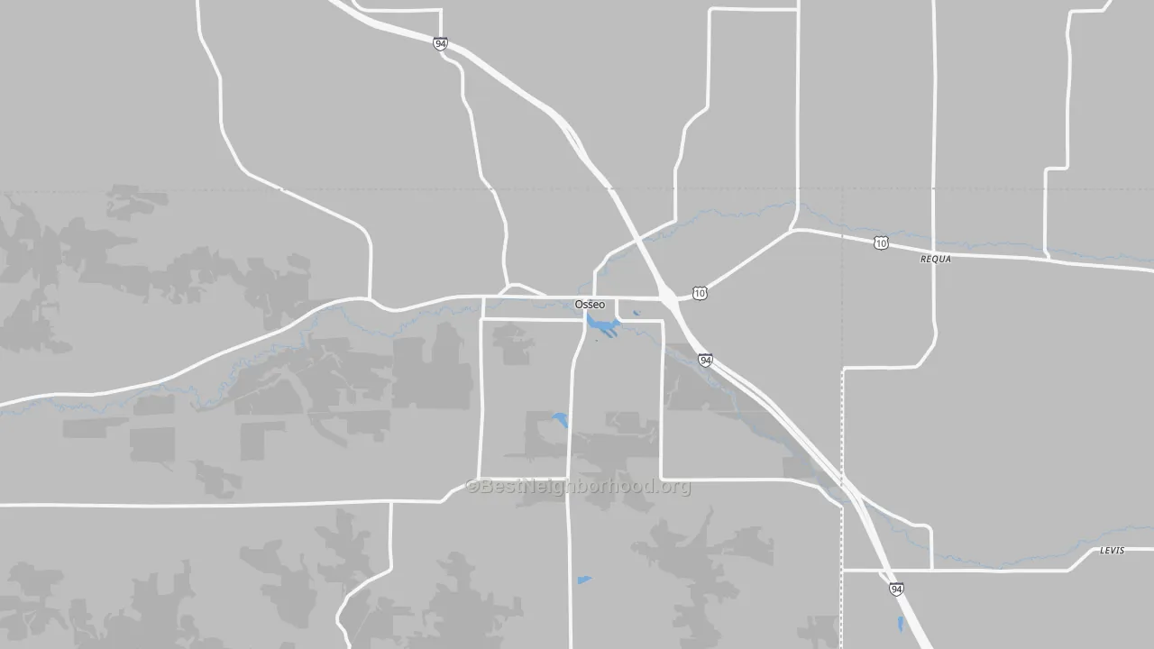Transit Grade map of Osseo, WI