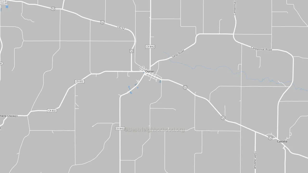 Transit Grade map of Ossian, IA