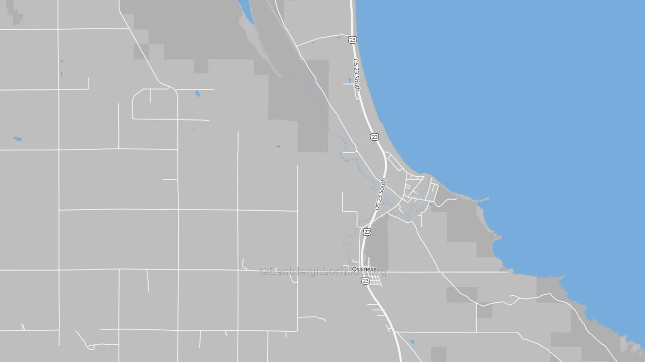 Transit Grade map of Ossineke, MI
