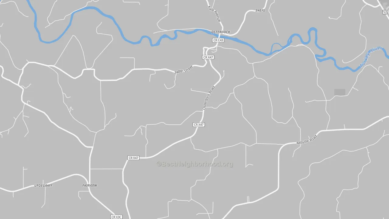 Transit Grade map of Osterdock, IA