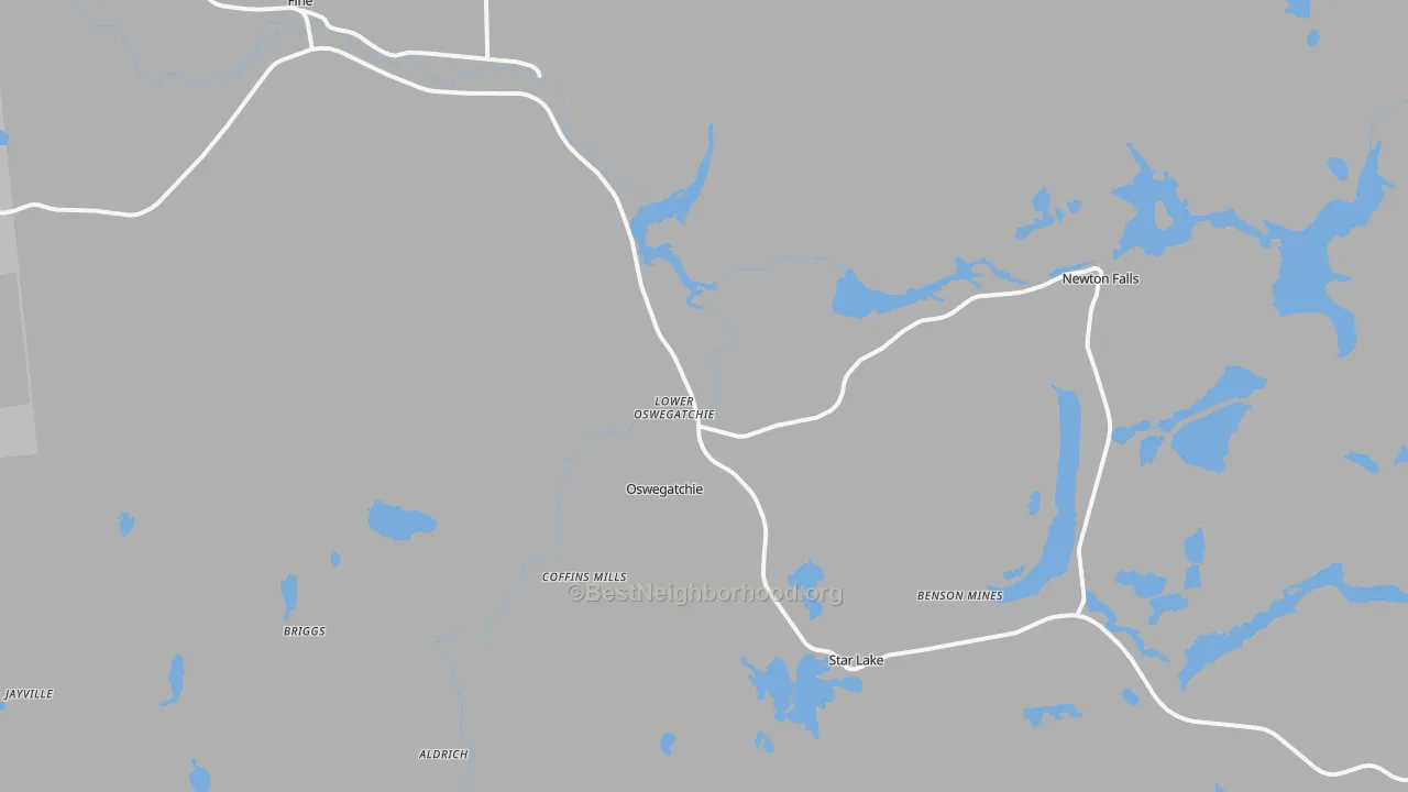 Transit Grade map of Oswegatchie, NY