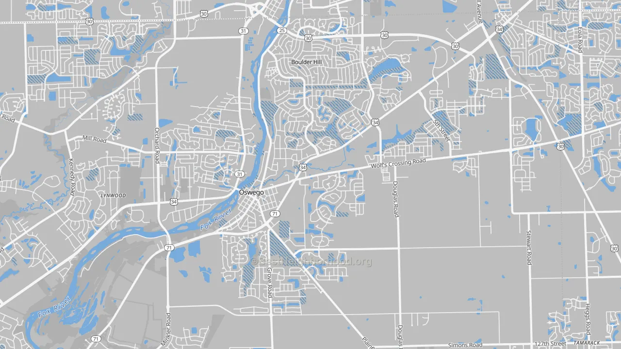 Transit Grade map of Oswego, IL