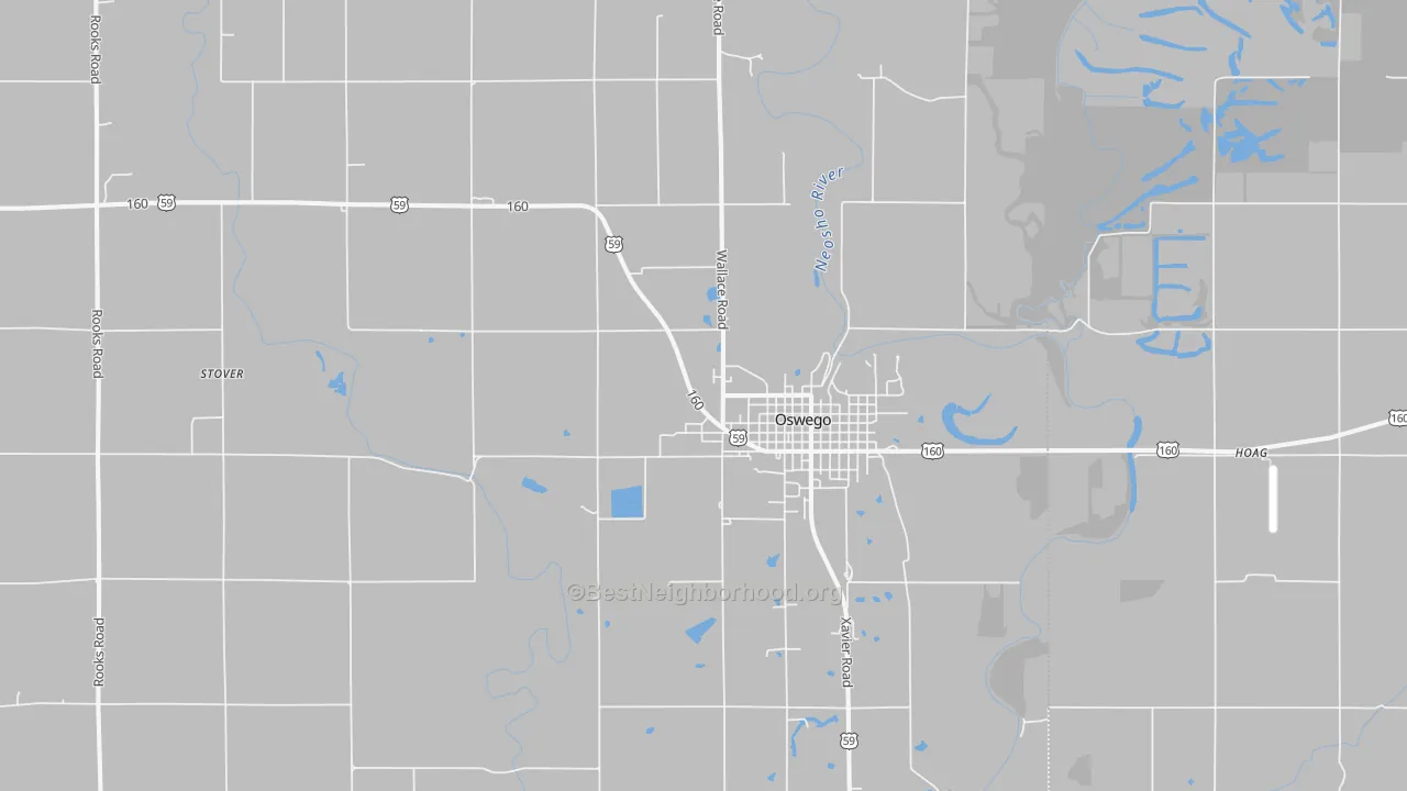 Transit Grade map of Oswego, KS