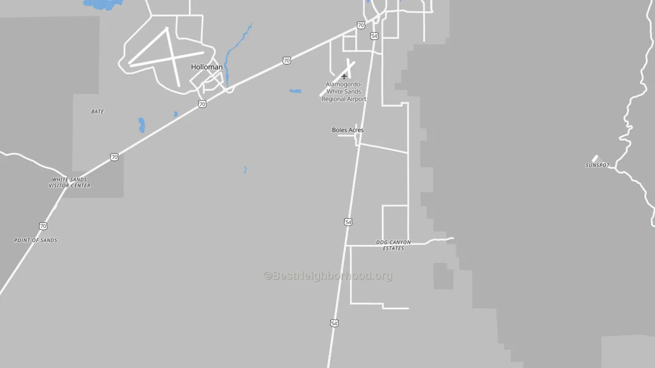 Transit Grade map of Otero County, NM