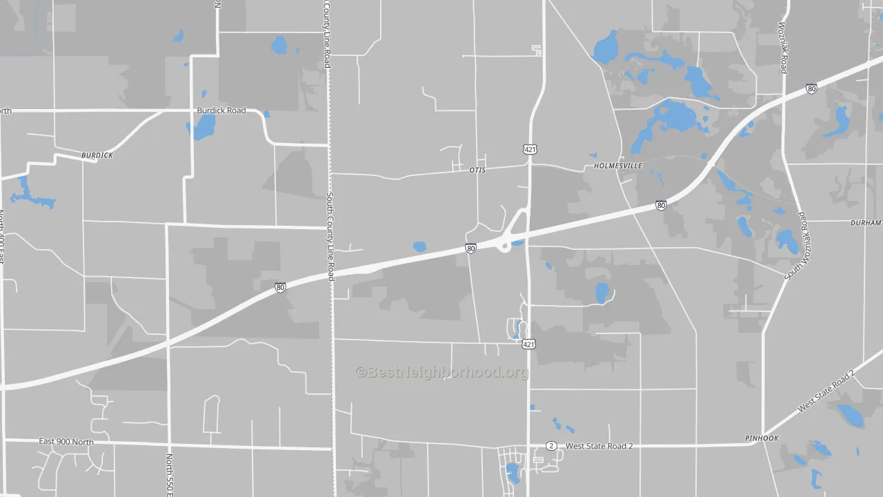 Transit Grade map of Otis, IN