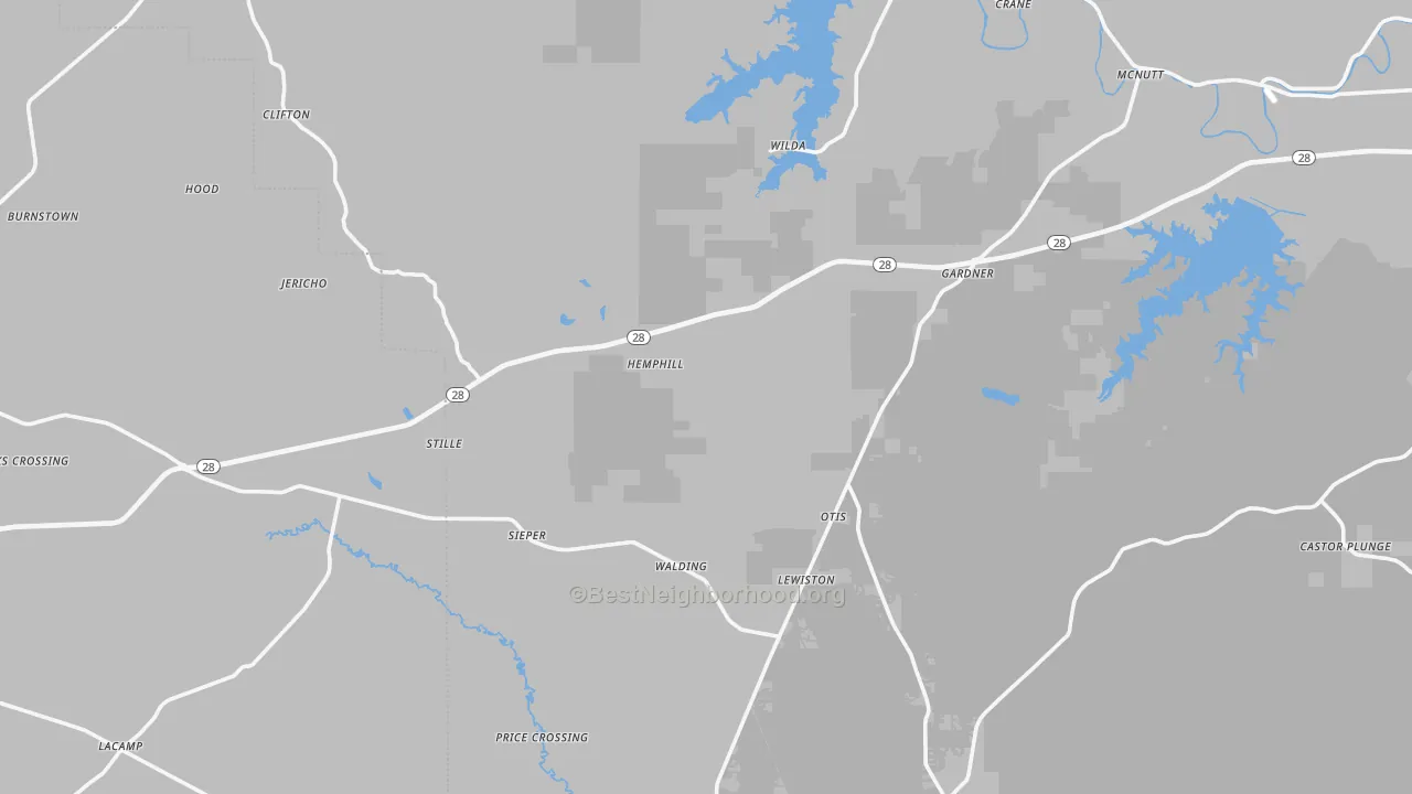 Transit Grade map of Otis, LA