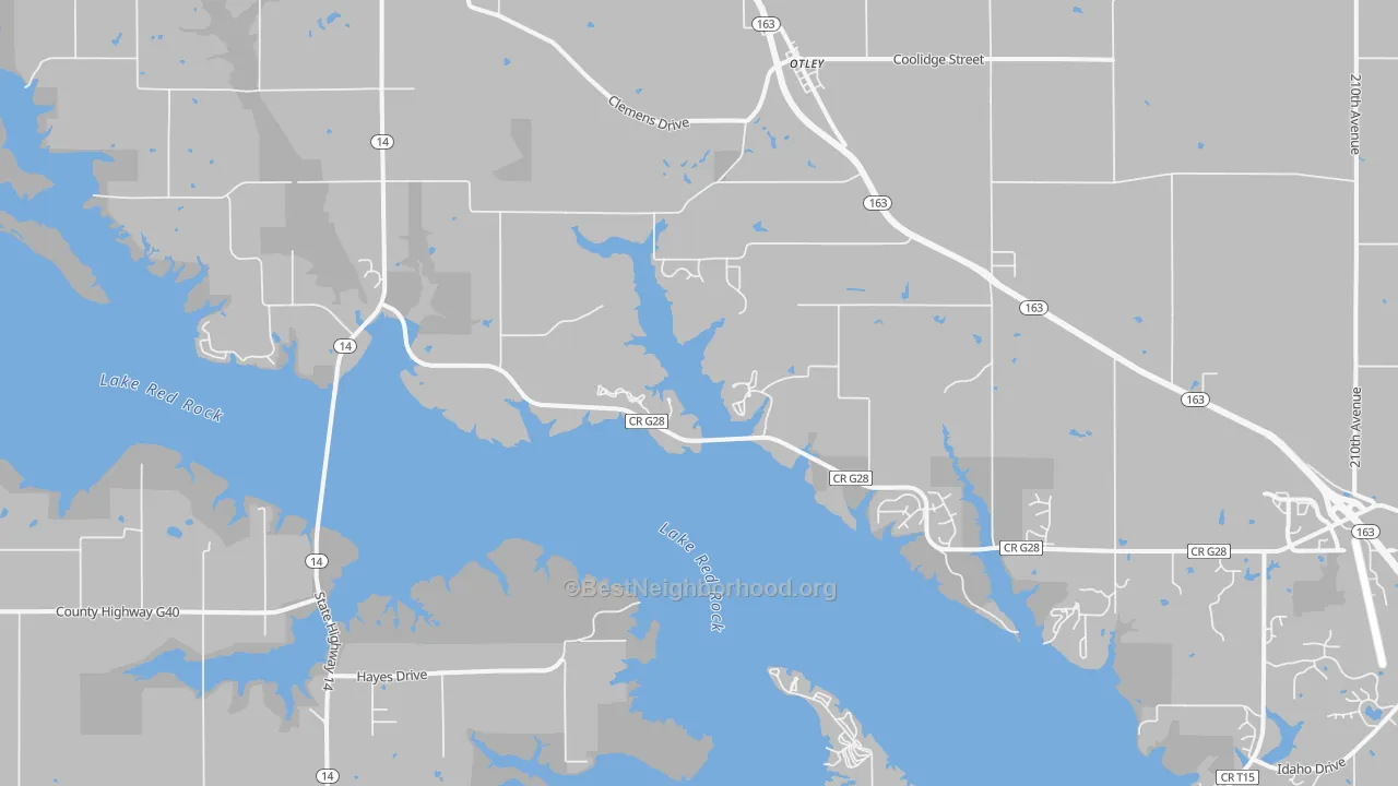 Transit Grade map of Otley, IA