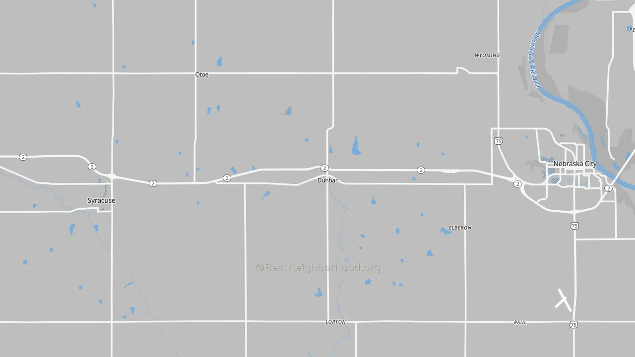 Transit Grade map of Otoe County, NE