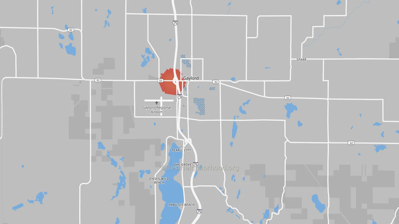 Transit Grade map of Otsego County, MI