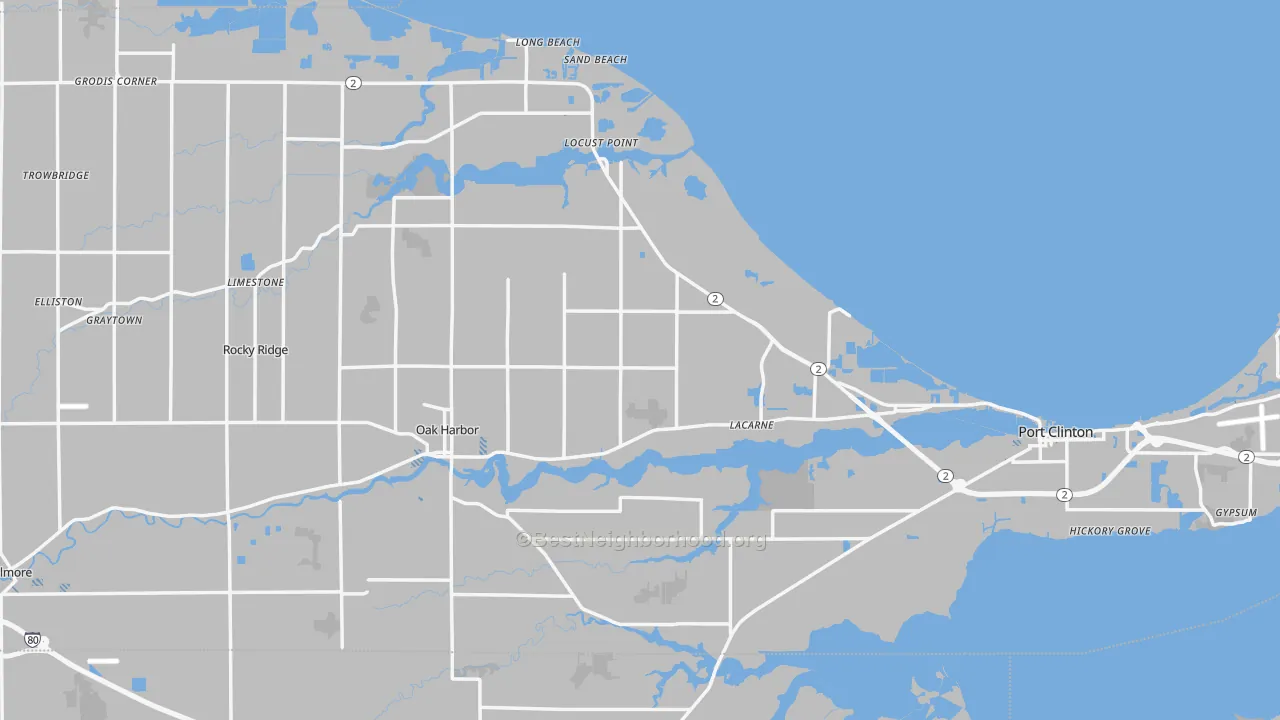 Transit Grade map of Ottawa County, OH