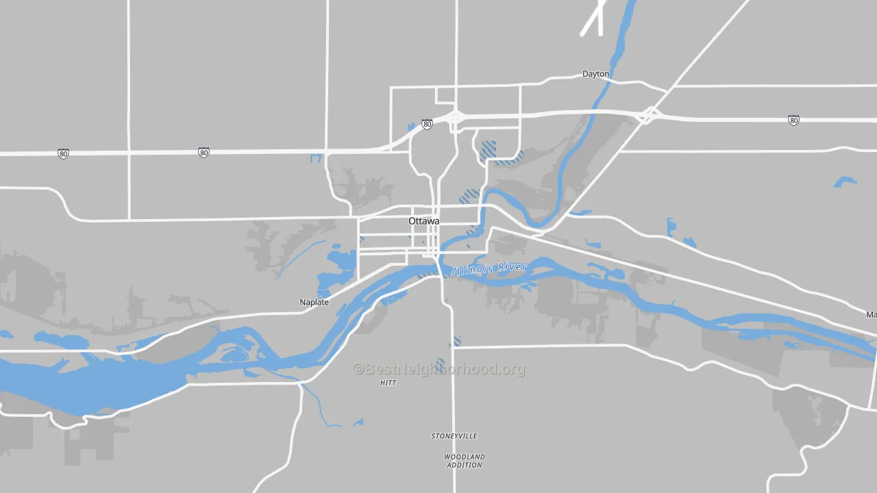 Transit Grade map of Ottawa, IL