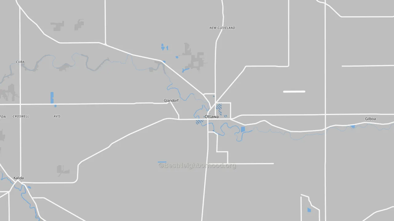 Transit Grade map of Ottawa, OH