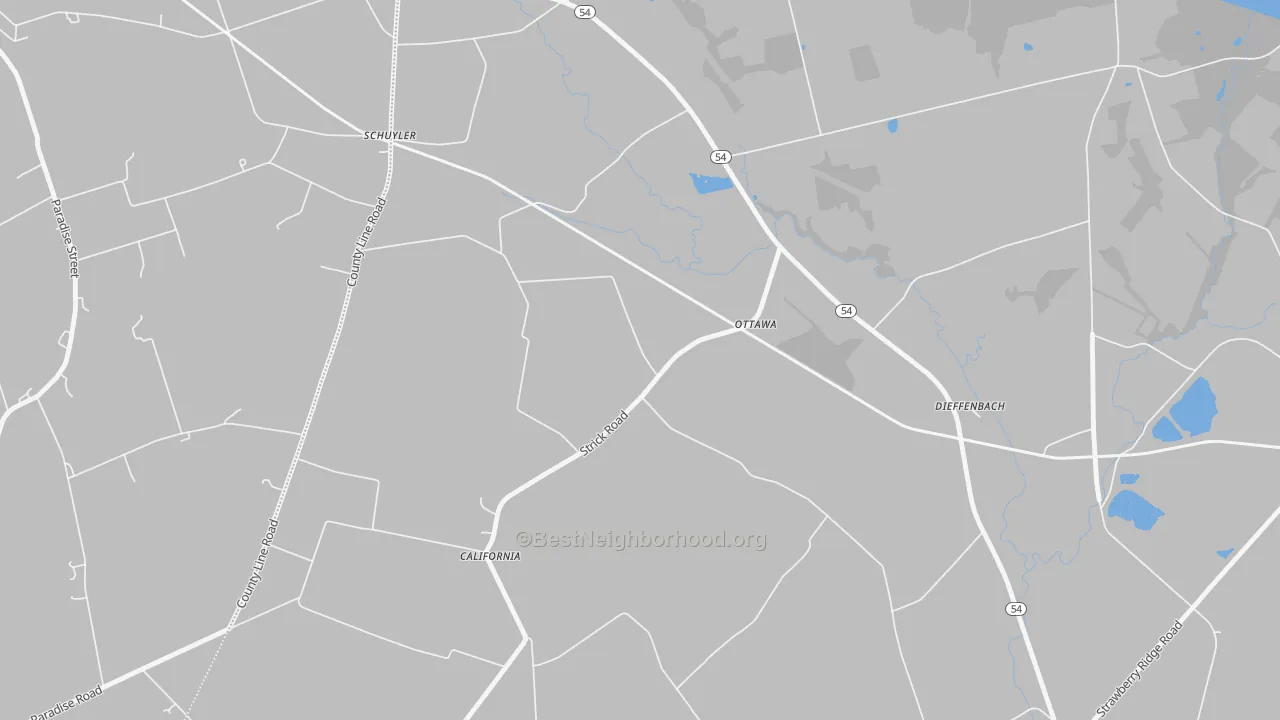 Transit Grade map of Ottawa, PA