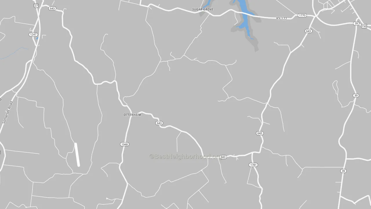 Transit Grade map of Ottenheim, KY