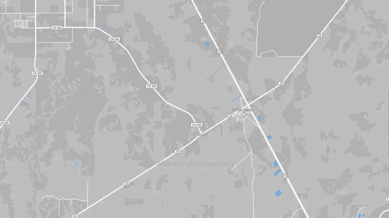 Transit Grade map of Otter Creek, FL