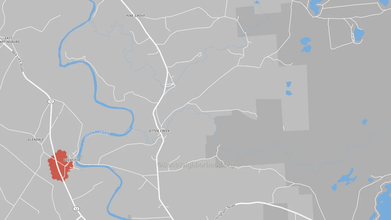 Transit Grade map of Otter Creek, NY