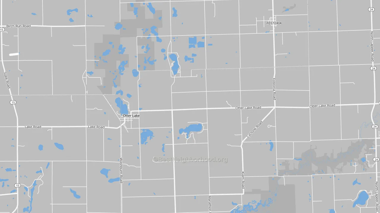 Transit Grade map of Otter Lake, MI