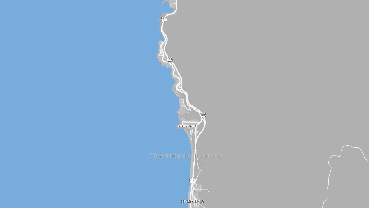 Transit Grade map of Otter Rock, OR