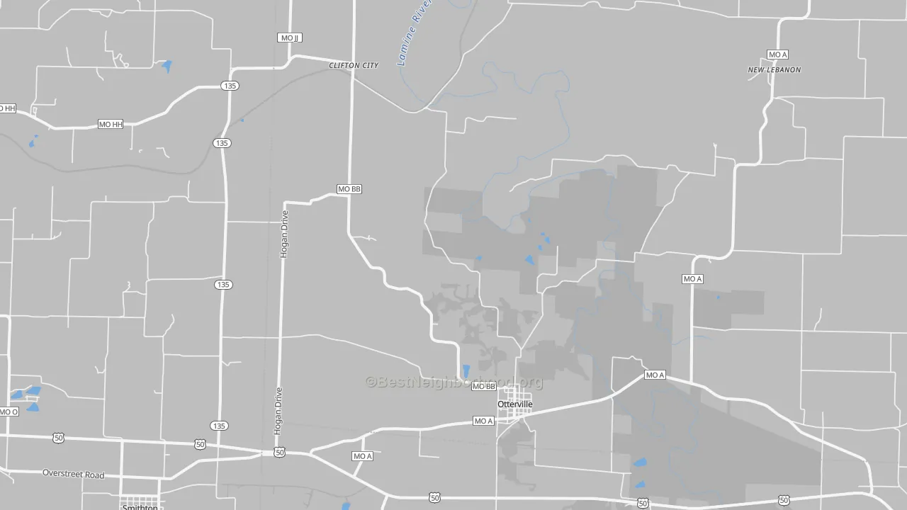 Transit Grade map of Otterville, MO