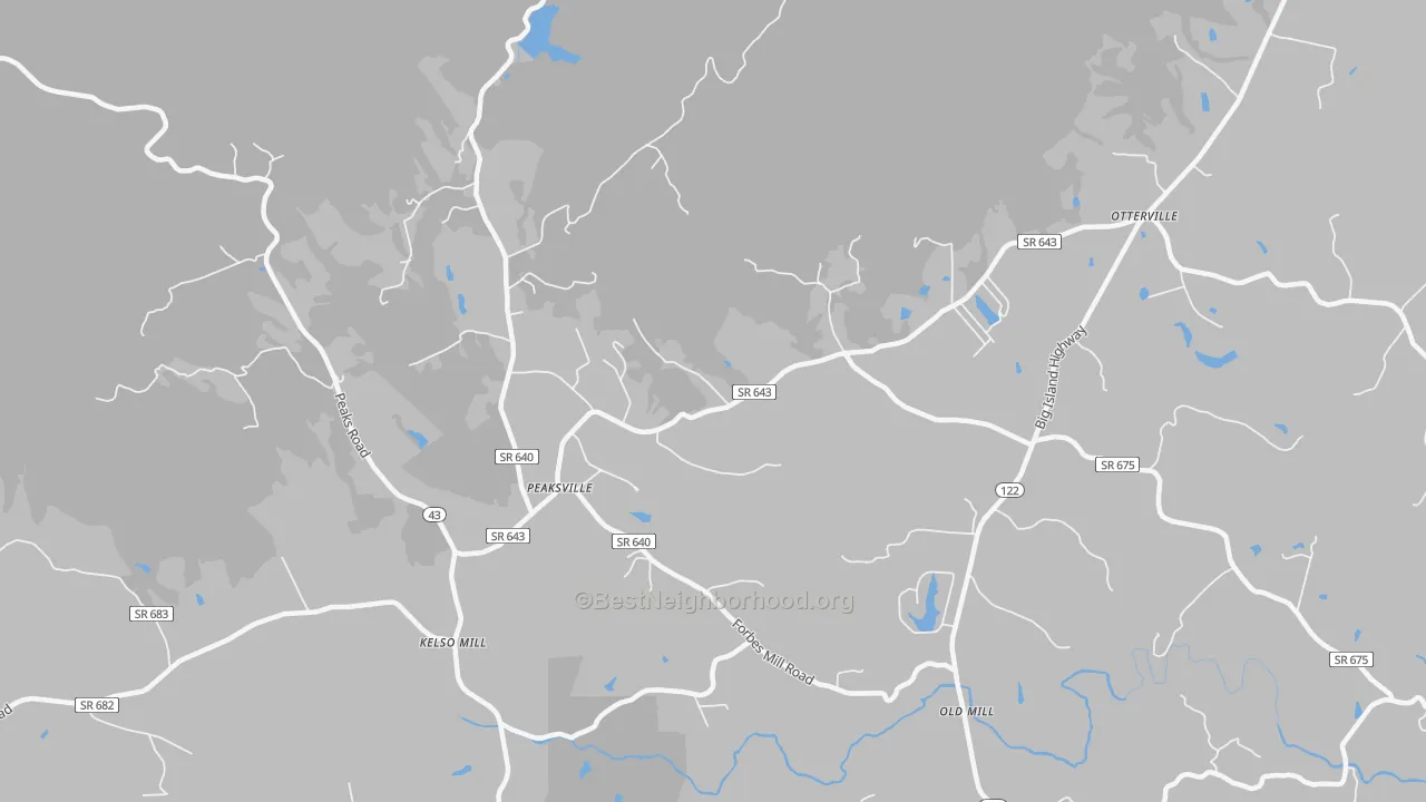Transit Grade map of Otterville, VA
