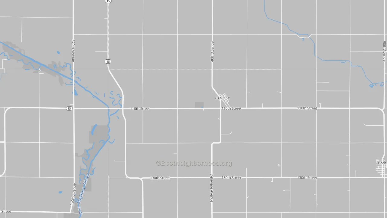 Transit Grade map of Ottosen, IA