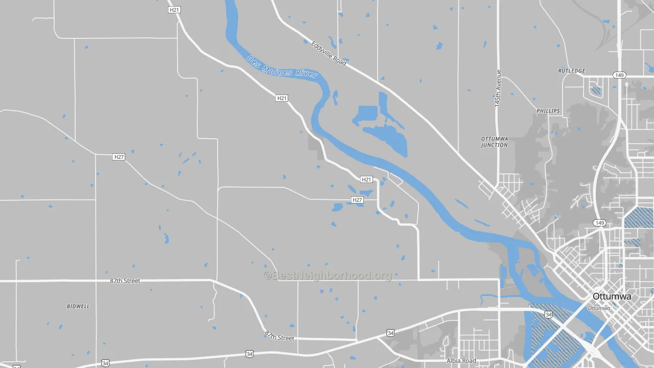 Transit Grade map of Ottumwa Junction, IA