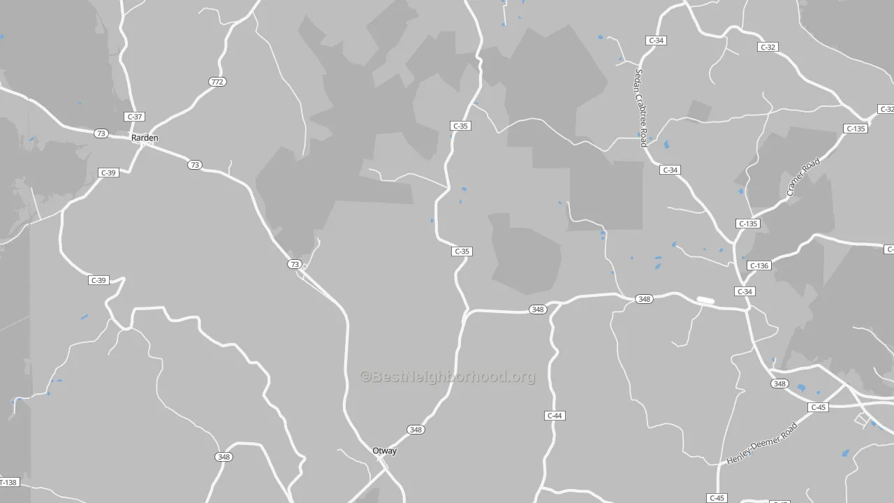 Transit Grade map of Otway, OH