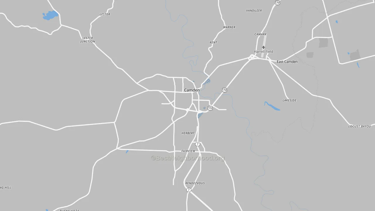 Transit Grade map of Ouachita County, AR
