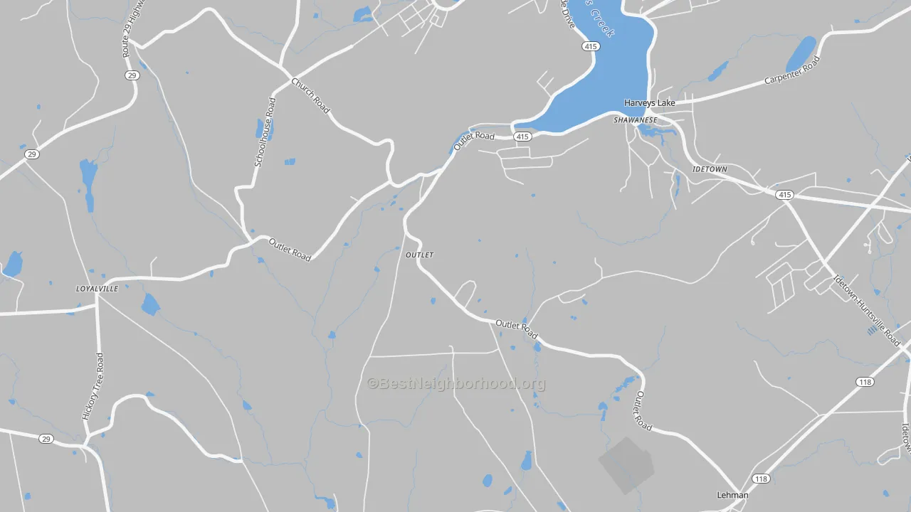 Transit Grade map of Outlet, PA