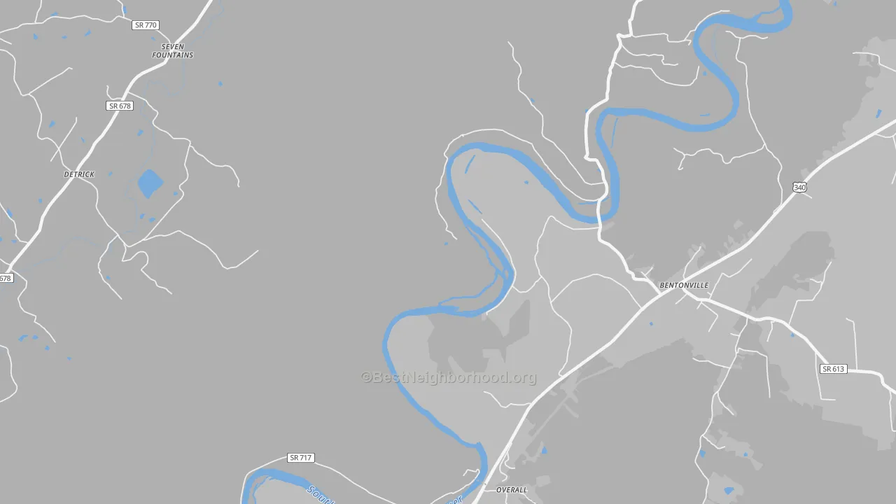 Transit Grade map of Overall, VA