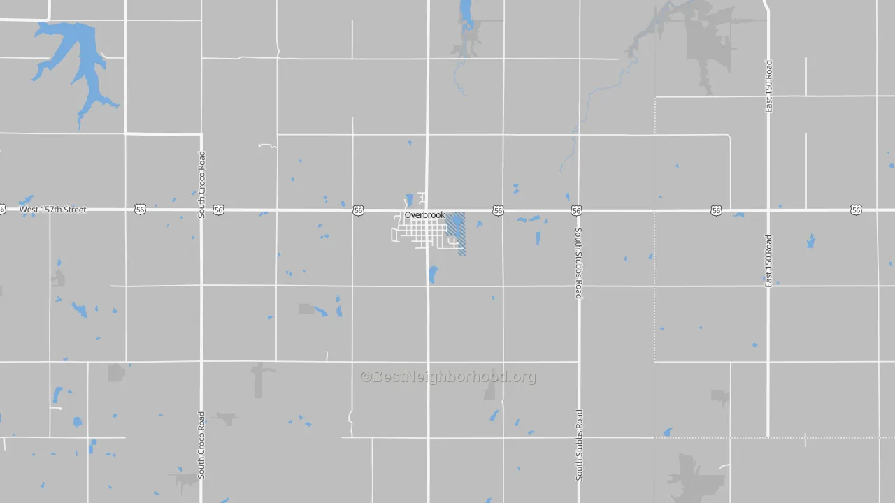 Transit Grade map of Overbrook, KS