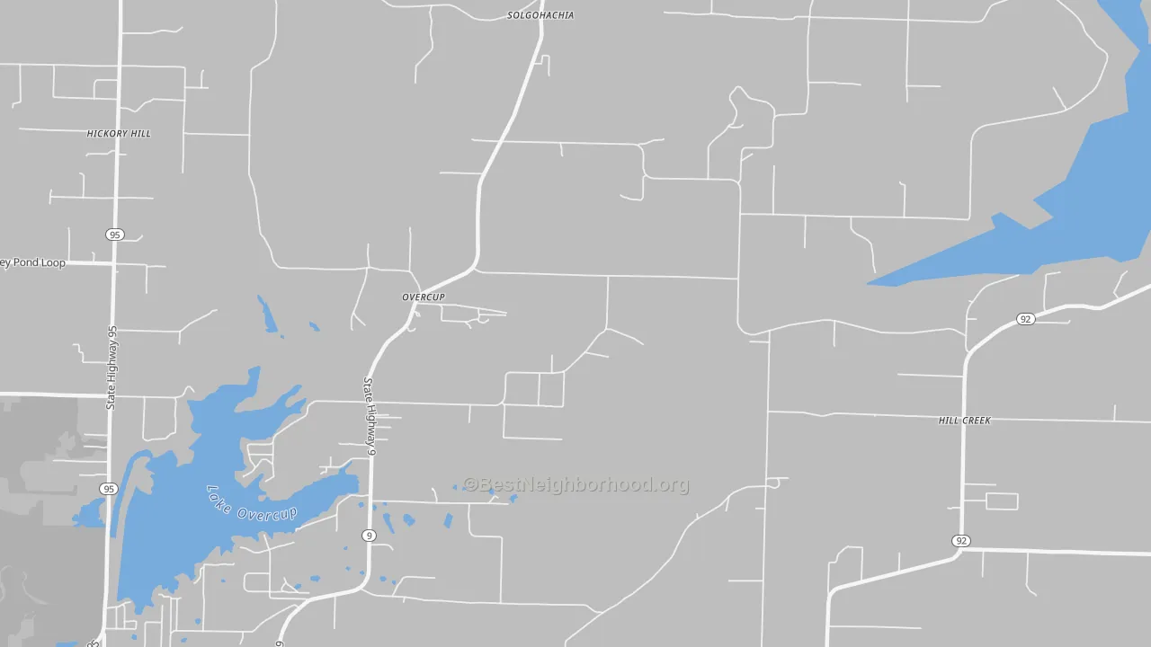 Transit Grade map of Overcup, AR