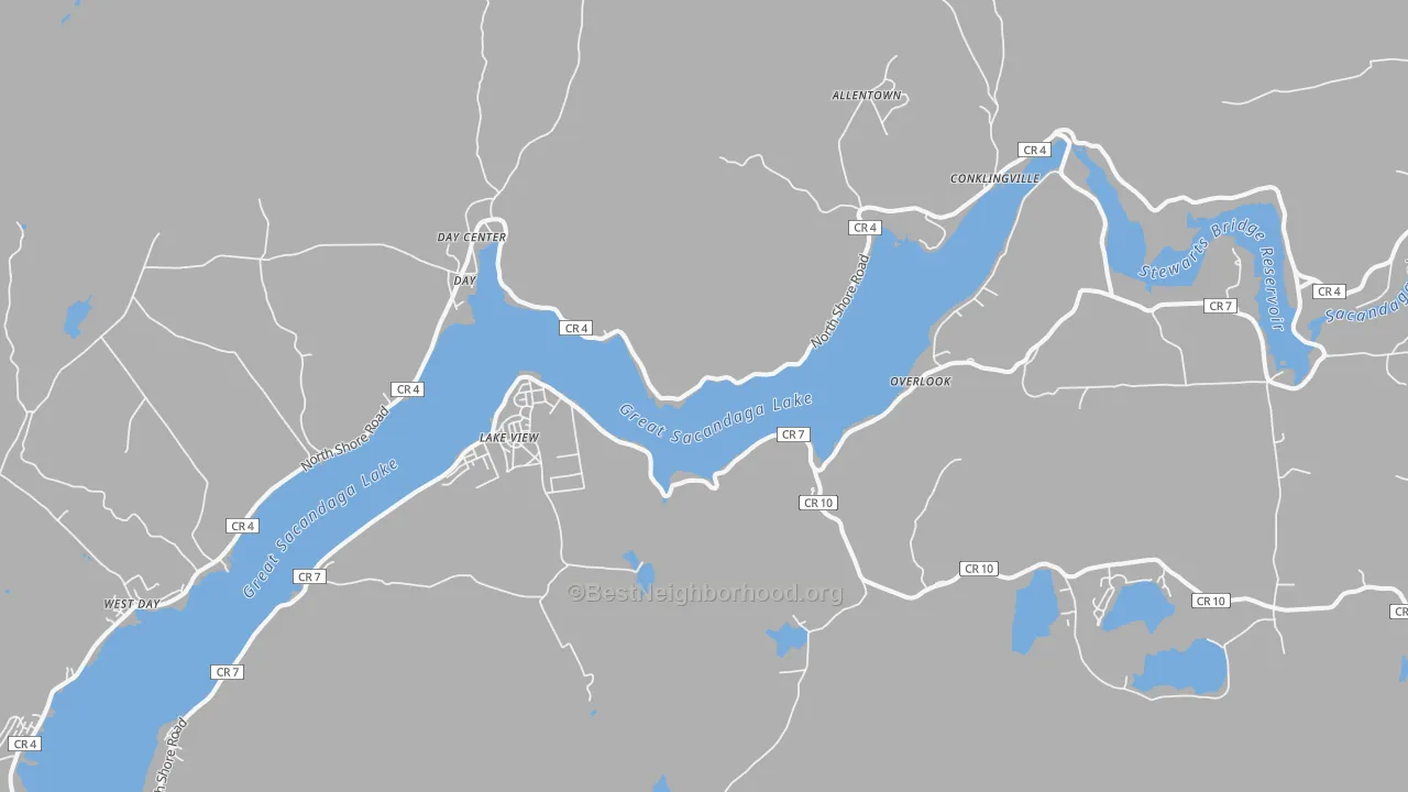 Transit Grade map of Overlook, NY