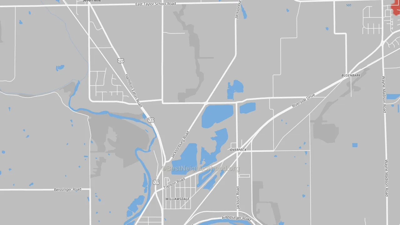 Transit Grade map of Overpeck, OH
