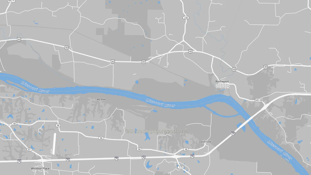Transit Grade map of Overton, MO