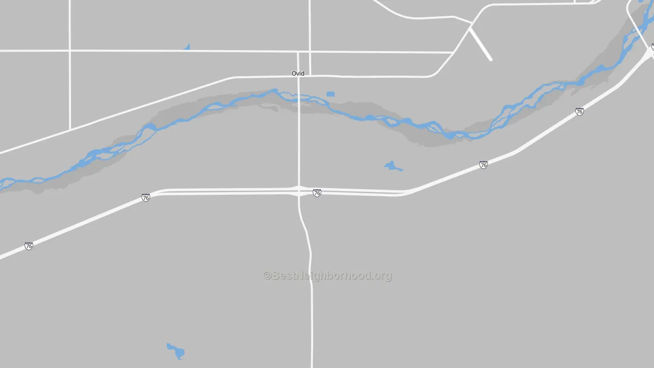 Transit Grade map of Ovid, CO