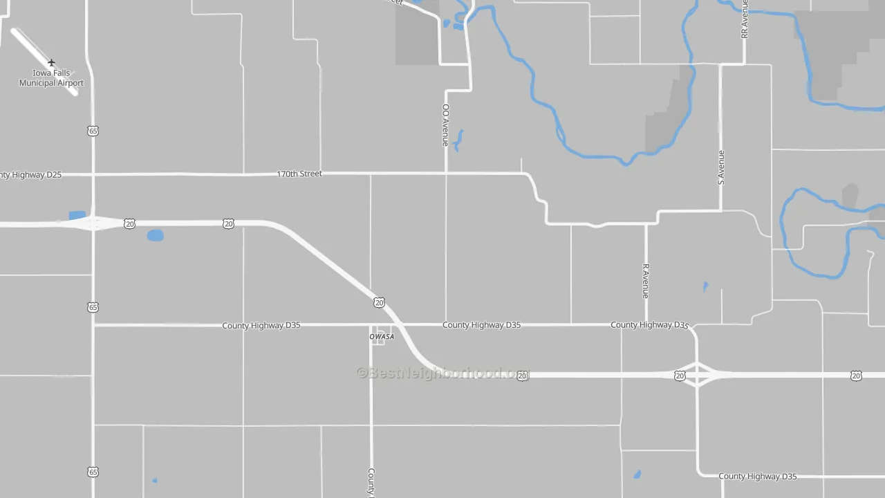 Transit Grade map of Owasa, IA