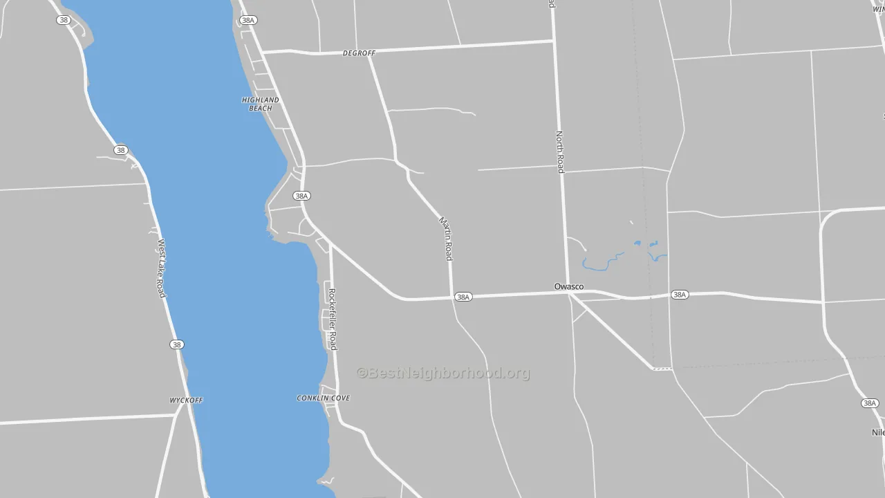 Transit Grade map of Owasco, NY