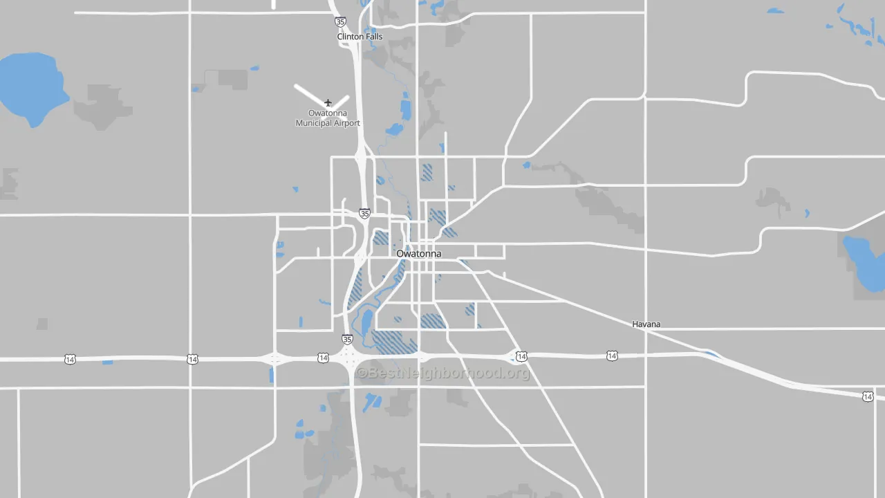 Transit Grade map of Owatonna, MN