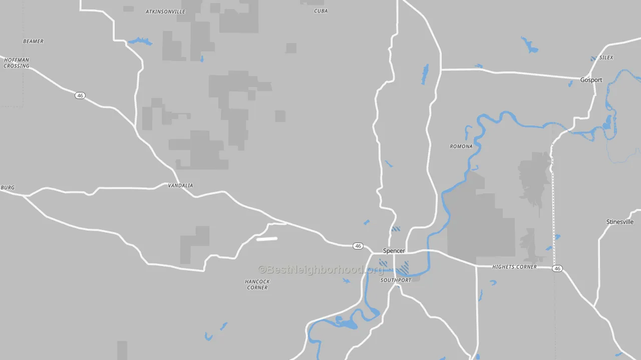 Transit Grade map of Owen County, IN