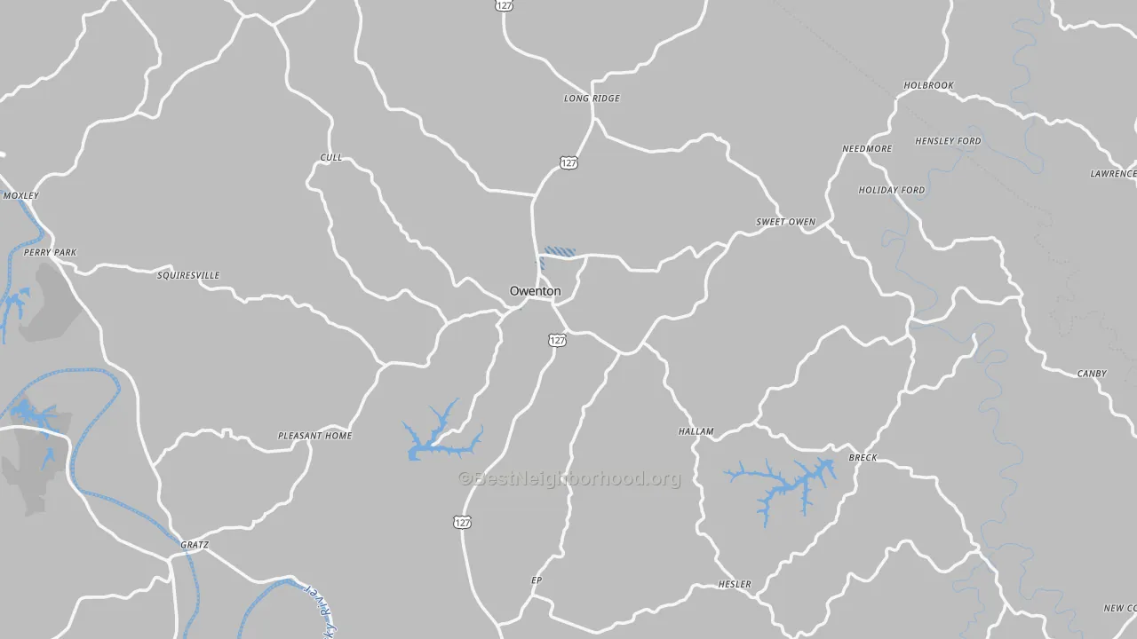Transit Grade map of Owen County, KY