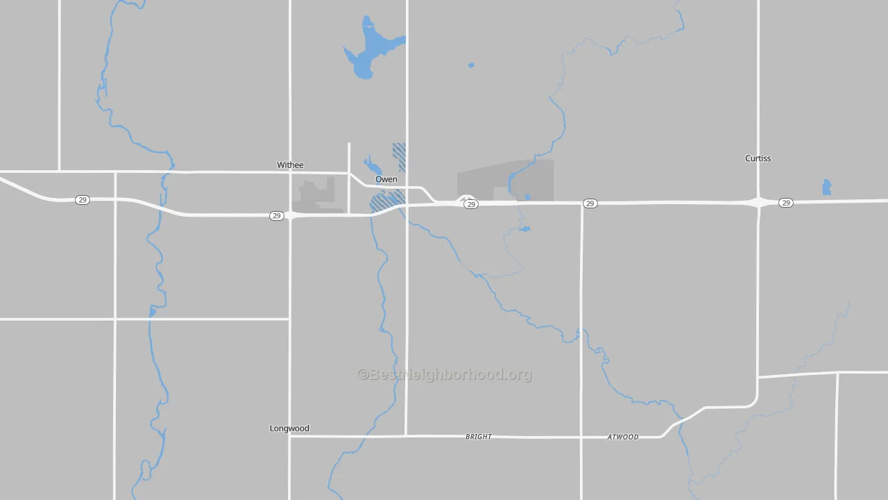 Transit Grade map of Owen, WI