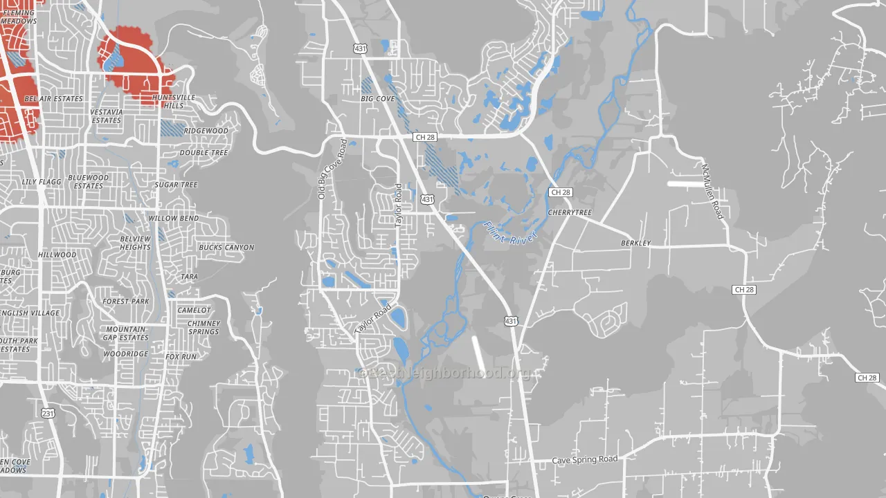 Transit Grade map of Owens Cross Roads, AL
