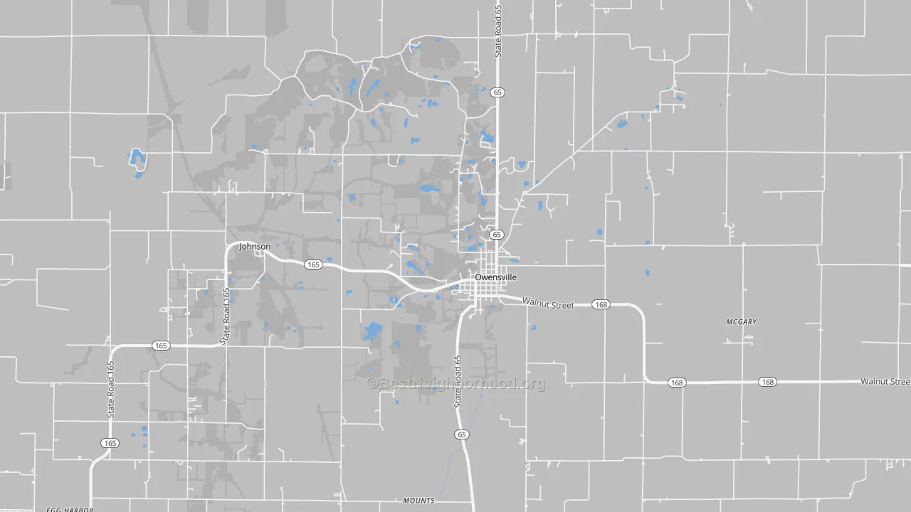 Transit Grade map of Owensville, IN